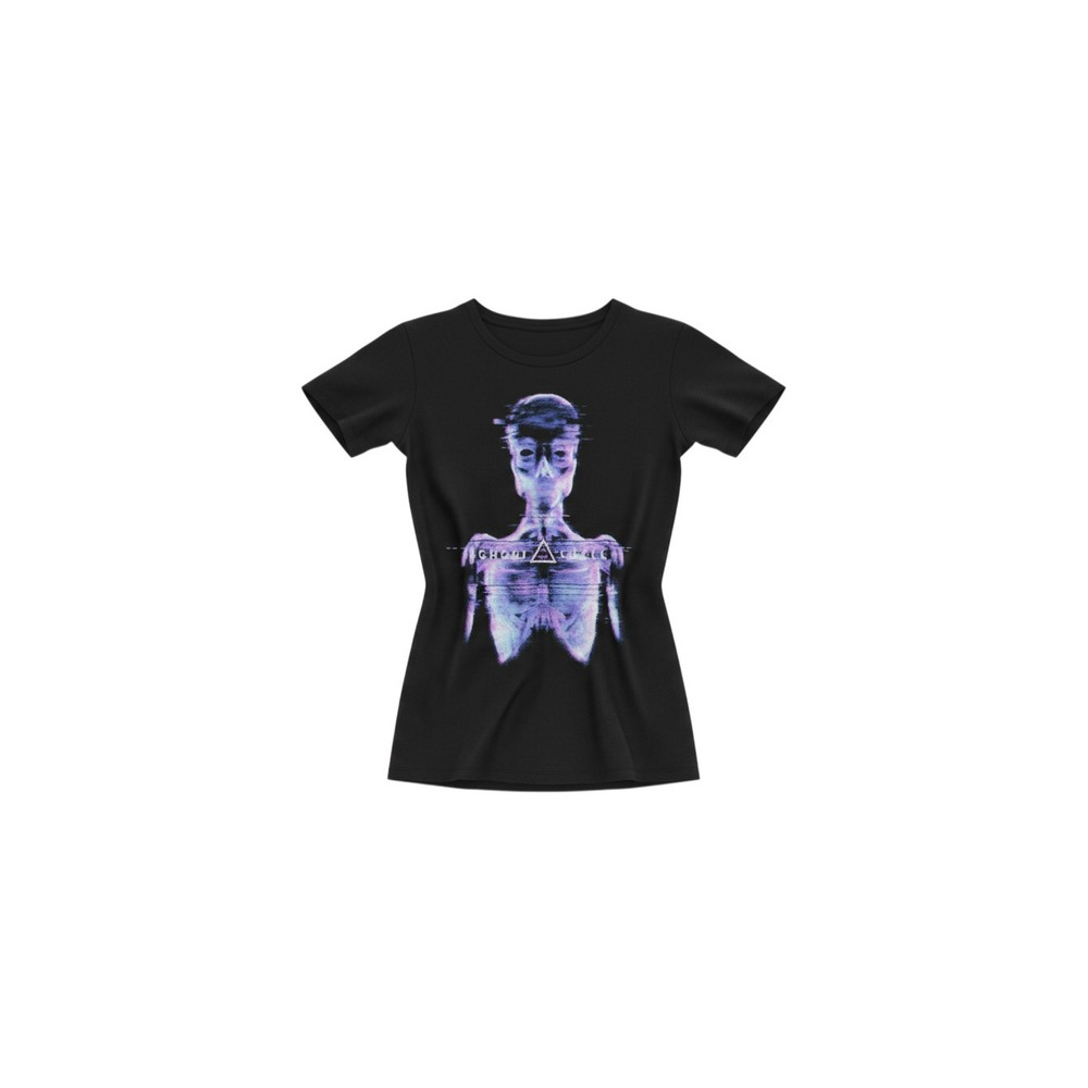 Ripple Junction Ghost in the Shell T-Shirt Womens M Black Graphic Glitch Tee
